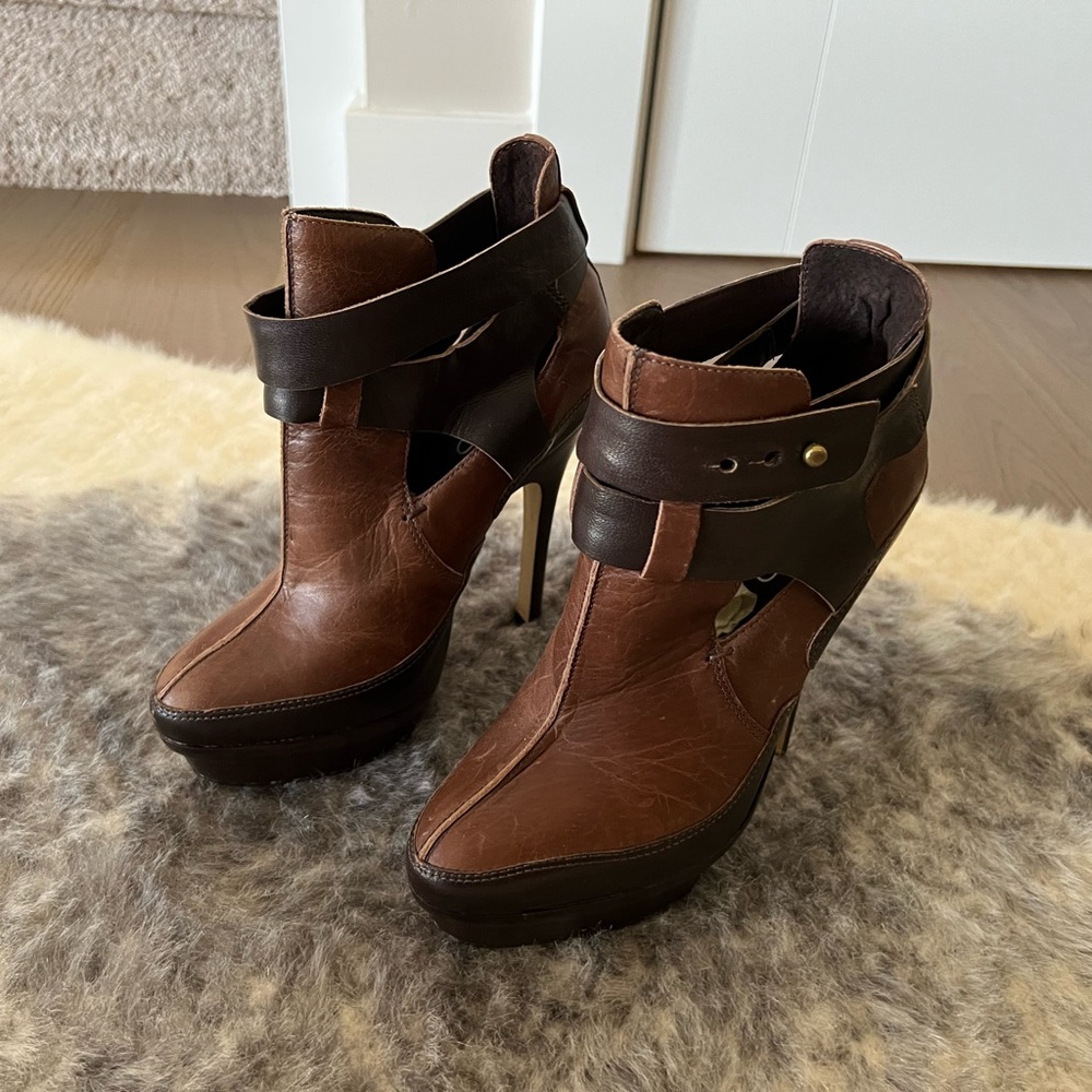ALDO EBIA Leather Booties – Size 37 (US 6) 🤎